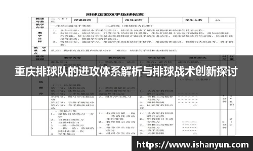 重庆排球队的进攻体系解析与排球战术创新探讨